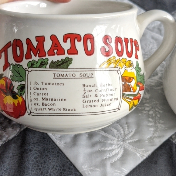 Vintage Soup Cups Tomato and Mushroom Recipe - Picture 5 of 6